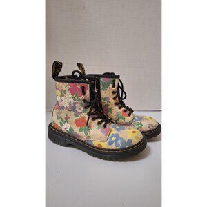 Dr. Martens Kids Floral Print Boots in Pink, Yellow, Blue, Green